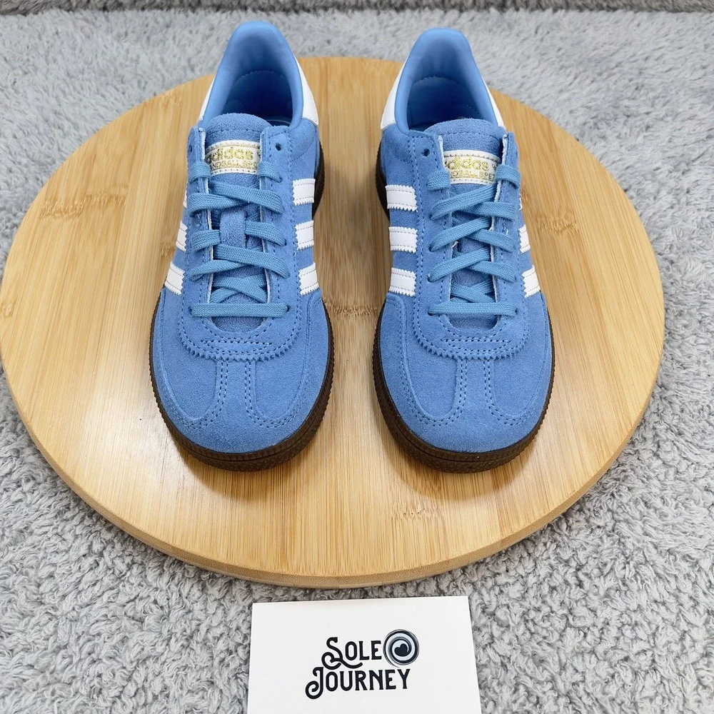 Adidas Handball Spezial Shoes Kids 13k Blue White Suede Gum Classic UNC Sneakers - Picture 5 of 12